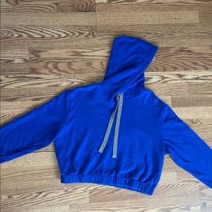 Royal Blue Cropped Hoodie